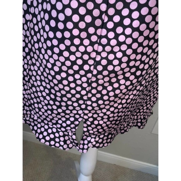 Rickie Freeman for Teri John 100% Silk Pink Polka Dot Ruffle Dress - Picture 6 of 11
